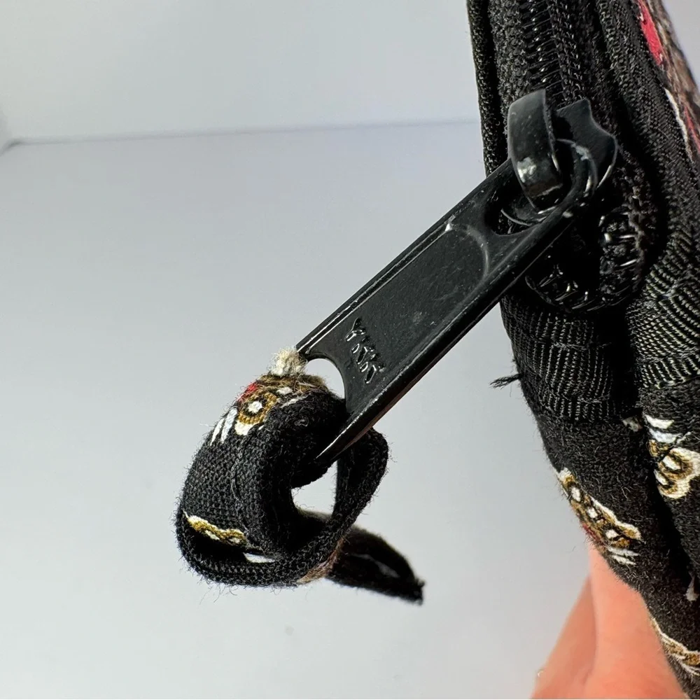Quilted Royal Black and Red Medium Handbag